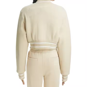 Veste universitaire courte décontractée pour femmes coupe-vent en laine respirante pour été adulte grande taille imprimé techniques - Product Image 2