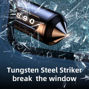 ป้ายทะเบียนที่จอดรถชั่วคราวแบบ<span class=keywords><strong>2</strong></span> in 1ลูกกลิ้งอลูมิเนียมอัลลอยด์พรีเมี่ยมพร้อมค้อนนิรภัยและเบรกเกอร์หน้าต่าง - Product Image 4