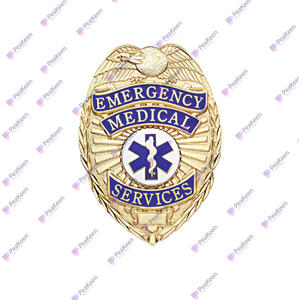 金属エリートガードセキュリティバッジ革ピン財布ホルダー付き工場カスタム - Product Image 3