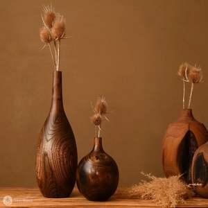 Florero de Madera Hecho a Mano Moderno para Flores Artificiales, Macetas Elegantes que Realzan la Decoración de la Sala de Estar con un Diseño Premium - Product Image 4