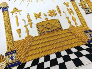 Tablier de maîtres maçonniques Blue Lodge de haute qualité Tablier maçonnique | Tabliers et colliers Regalia sur mesure à vendre Ronpex - Product Image 2