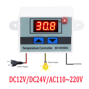 Contrôleur de température numérique 12V DC AEK-Tech XH-W3001 avec affichage LED et capteur NTC - Product Image 6