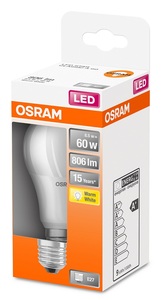 Lámpara LED estándar E27 8,5W 2700K 806Lm (Osram 4058075127357) - Product Image 1