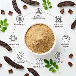 Polvo Natural de Shikakai para el Cabello, Ingrediente Herbal Orgánico a Base de Plantas, 50g/15g, Polvo Lavable de Grado Cosmético para el Crecimiento del Cabello - Product Image 2