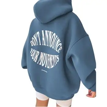 Hoodie Sweatshirt Indigo mavi kapüşonlu cep % 60 pamuk en iyi fiyat baskılı kazak yazılı boy kazak