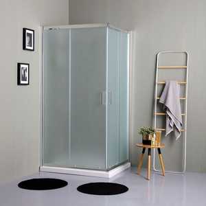 Cabine de douche rectangulaire Genoa 90x70 avec porte coulissante finition satinée 6 mm au design élégant - Product Image 1