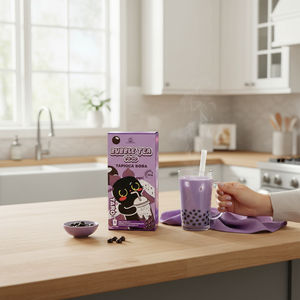 Kit Authentique de Thé au Lait à Bulles Taïwanais Instantané en Boîte 3 Saveurs Comprend des Perles de Tapioca et des Pailles - Product Image 6