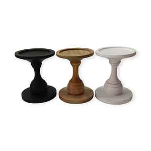 Bougeoir en bois de manguier de luxe pour ferme moderne Pièce maîtresse de mariage pilier noir unique Décoration intérieure écologique pour - Product Image 3