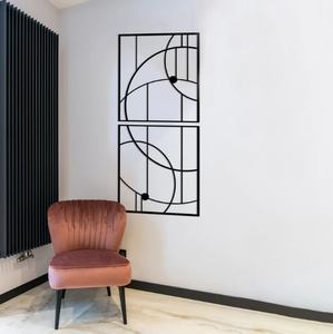 Arte de pared de Metal, decoración de Metal, Rectangular, de latón Ak - Product Image 1