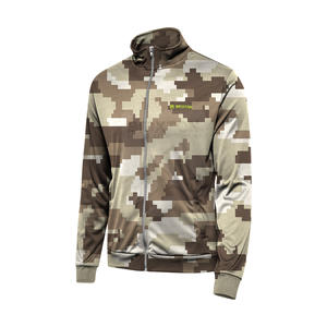 Custom <b>Men's</b> Winter Digital <b>Camo</b> Full Zip Fleece Hoodie Casual High Neck Streetwear Embroidered OEM Camouflage Zipper <b>Jacket</b> - Product Image 3
