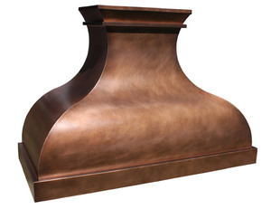 Campana Extractora de Cocina de Cobre Puro con Acabado Martillado de Diseño Antiguo Hecha a Mano, para Montar en la Pared, Diseñada para Cocinas de Villas de Lujo - Product Image 1