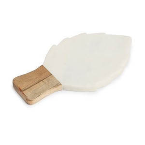 ที่วางมีดด้ามโลหะหินอ่อนทรงกลมสีขาวสำหรับไม้พายช้อนคีบมากขึ้น - Product Image 2