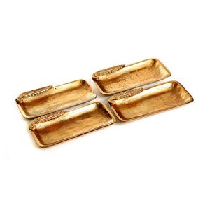 New Arrival Leaf Shape Modern Metal Food <b>Serving</b> Display <b>Tray</b> <b>Gold</b> Plated for <b>Serving</b> & Display Food Home Dining Tabletop Deco - Product Image 2