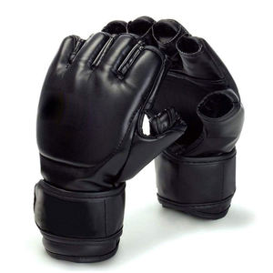 Gants d'entraînement de MMA personnalisés en PU à lacets pour hommes avec évacuation de l'humidité et dragonne réglable pour la boxe, le karaté, le muay-thaï - Product Image 1