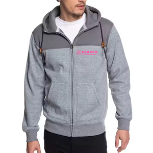 Sudadera con Cremallera para Hombre de Buena Calidad de Fábrica, Transpirable, de Algodón, con Diseño Sólido y a la Moda, Personalizable - Product Image 2