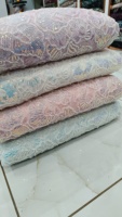 Tissu en polyester de 100% de meilleure qualité avec perles de travail manuel importées Matériau de couture de qualité supérieure