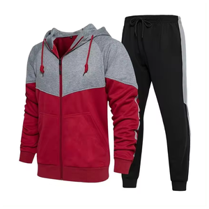 Behram International OEM Wholesale 2026 Custom Unisex Plus Size Zipper Hoodie <b>Trousers</b> Tracksuit Set Breathable - Product Image 1