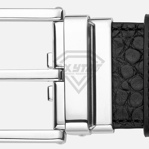 Cinturón de cuero ajustable para hombre con hebilla pulida Calidad superior para cinturones de cuero formales casuales o de uso diario personalizados - Product Image 6