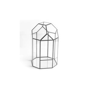 กล้องเอล yapımıvitray siyah kapakligh geometrik teraryum CAM fanus dün nişan söz organizasyon 33x20x20x20ซม. - Product Image 1