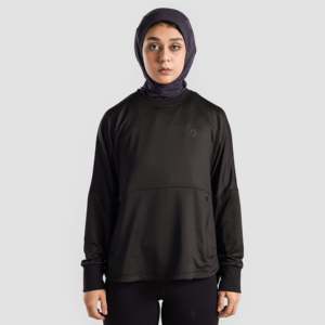 เสื้อออกกำลังกายสีดำแบบยาวพร้อมดีไซน์ Motion Flow - Product Image 2