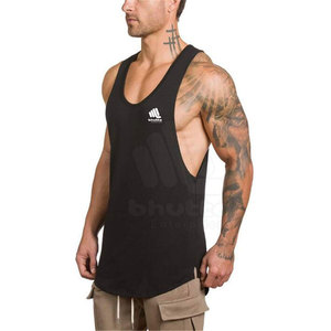 Vente directe d'usine, débardeur décontracté pour homme, de haute qualité, respirant, tricoté, pour la salle de sport, l'exercice physique, la remise en forme, en polyester/coton - Product Image 3