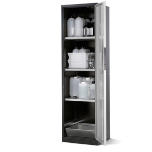 asecos Armadio Chimico Systema CS-53R, corpo antracite, argento, 3 ripiani e vaschetta di fondo - Product Image 1
