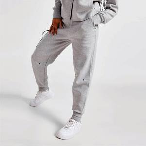 Private Label 69% Cotton 31% Polyester <b>Women</b> Tech <b>Fleece</b> Tracksuit Heather Grey Full Zip Hoodie <b>Joggers</b> Sweatpants Sweat s - Product Image 3