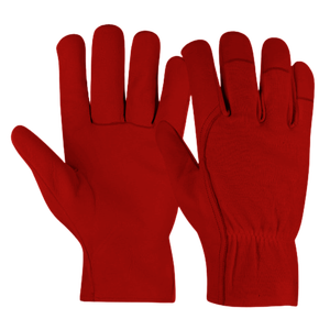 Guantes industriales de seguridad de cuero de grano de vaca para construcción y jardinería resistentes a la abrasión para uso doméstico económico - Product Image 3