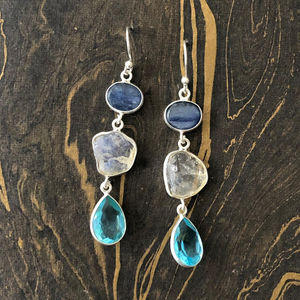 ต่างหูแฟชั่นแบบห้อย มัลติสโตน 6.1 กรัม - Product Image 1