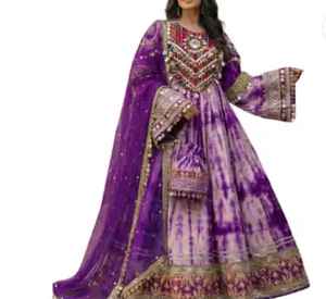 <b>Purple</b> Color High Quality Women Afghan Embroidered Dresses In Vintage Style In All Sizes And Colors 2026 New Latest Arrival - Product Image 1