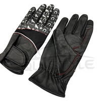 Nouveauté Gants équestres noirs Gants d'équitation d'hiver unisexes en cuir durable avec écran tactile et design personnalisé