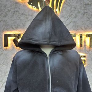 Bon taux, qualité supérieure, le plus demandé, sweat à capuche zippé imprimé en usine, sweats à capuche bon marché pour hommes - Product Image 3