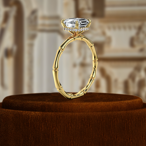 Anillo de Compromiso con Diamante Cultivado en Laboratorio, Corte Asscher de 1 Quilate, Anillo de Boda con Diamante Certificado por IGI, Anillo de Regalo para Ella, Anillo de Oro Sólido de 14 Quilates - Product Image 2