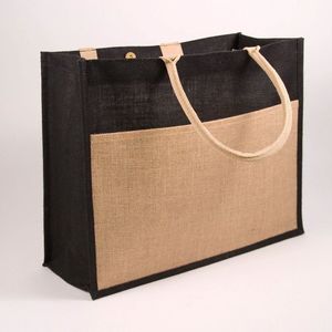 Venta al por mayor de bolsas de yute de colores mezclados ecológicos personalizados bolsas de compras logotipo impreso personalizado Bolsa De yute de arpillera al por mayor personalizado impreso - Product Image 6