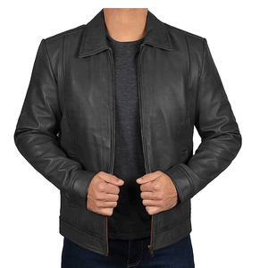 Chaqueta de cuero sintético para hombre, abrigo ajustado de piel sintética para otoño, ropa de marca, chaqueta para motocicleta - Product Image 3