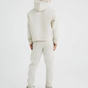 Winter Season Oversized Drop Shoulder <b>Hoodie</b> and Jogger Set <b>Lightweight</b> Cotton Fleece Baggy Tracksuit Streetwear 2 in 1 for Men - Product Image 5