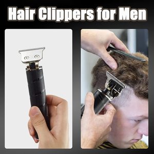 Tondeuse à cheveux professionnelle sans fil rechargeable pour hommes, tondeuse à cheveux à lame zéro, 3 guides de coupe, alimentation USB, rasoir à barbe - Product Image 3