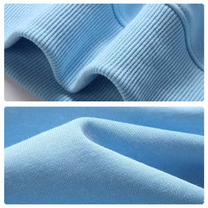 2025 nueva llegada hombres moda liso cuello redondo sudadera venta al por mayor sudaderas en blanco anti-pilling polar CVC suave - Product Image 2