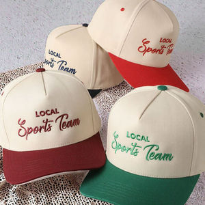 Casquette de baseball classique en tissu de coton, logo personnalisable, 5 panneaux, visière incurvée, multicolore, velours, fabrication au Vietnam, OEM, vente en gros - Product Image 2