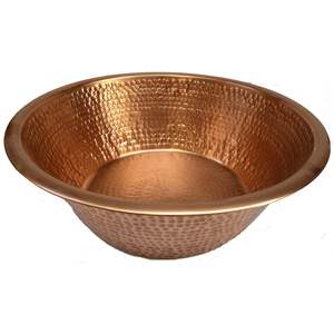 Bol de spa en cuivre de luxe fabriqué à la main idéal pour la pédicure, le trempage des pieds et la thérapie de relaxation avec finition décorative en marteau - Product Image 3
