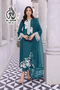 Último diseñador Faux Georgette bordado secuencia trabajo Salwar traje por Fab Zone - Product Image 4