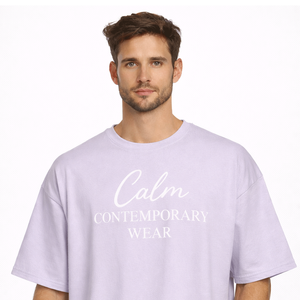 T-shirt pour homme, surdimensionné, minimaliste, à manches courtes, en coton, col rond, coupe ample, streetwear contemporain - Product Image 3