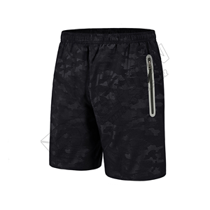 Shorts d'été décontractés en coton pour homme, rouge/noir, pour la gym, le fitness, confortables, à motif uni, séchage rapide - Product Image 1