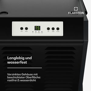 Déshumidificateur commercial 90L par jour, sécheur d'air portable à compresseur avec drainage continu pour les pièces de 140 à 180 m2, anthracite - Product Image 6