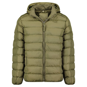Indemand-Veste à Fermeture Éclair Matelassée avec Poignets Élastiques pour Homme, Capuche Ajustable Isolée, Vêtement d'Extérieur Léger, Veste Respirante - Product Image 2