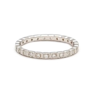 แหวนเพชรแล็บโกรว์ทรงกลม Eternity Band แหวนเพชรแล็บโกรว์สำหรับงานแต่งงานและหมั้น ทองคำแท้ 14K คุณภาพ F-VS2 แบบฝังหนามเตย - Product Image 2