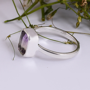 Bague en argent Sterling 925, amétrine carrée, conception de bijoux faits à la main, belle bague Design, vente en gros, fabricant de bijoux - Product Image 4