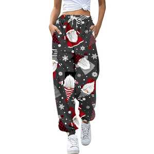 Las mujeres superventas polar Jogger personalizado Invierno Polar Joggers pantalón suave cómodo algodón cordón Navidad Mujer - Product Image 5