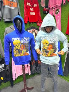 Half Zip Cotton Fleece Hoodies Winter Beaded Front <b>Back</b> or Sleeve Logo DTF Printing Low Prices by Tansy Industry - Product Image 2