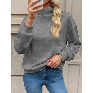 Winter Women's <b>Mock</b> <b>Neck</b> Sweatshirt Fleece Pullover Long Sleeve Casual <b>Top</b> Warm Soft Comfortable Clothing For Everyday Outfits - Product Image 4